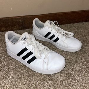 Black and white adidas shoes SIZE-5 1/2